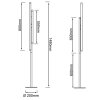Brilliant Cembalo Staande lamp LED Bruin, Zwart, Zilver, 3-lichts
