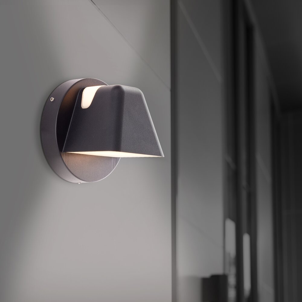 Brilliant Scorton Buiten muurverlichting LED Zwart, 2-lichts main product photo