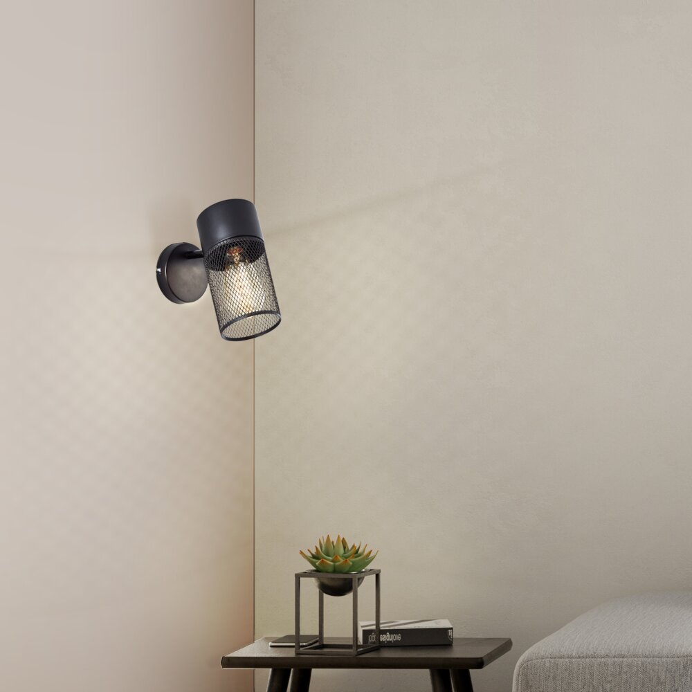 Brilliant Kamolo Muurlamp Zwart, 1-licht main product photo