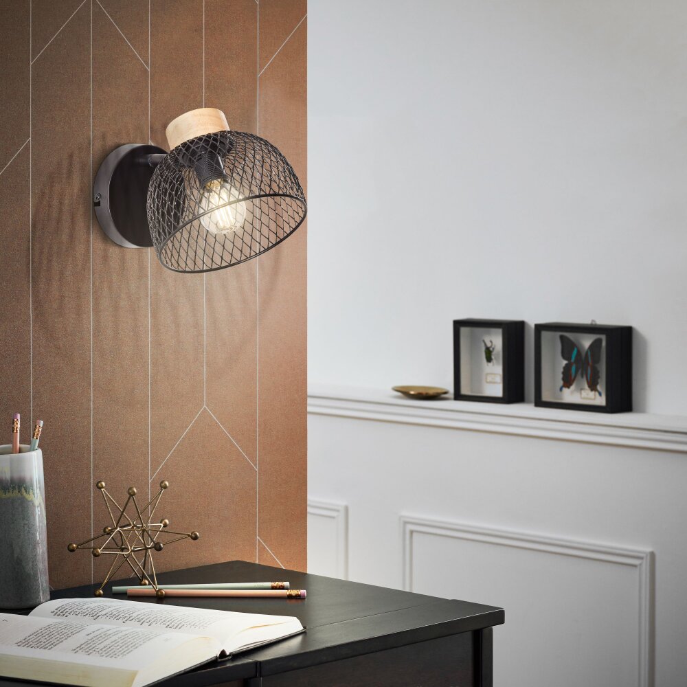 Brilliant Thuy Muurlamp Zwart, 1-licht main product photo