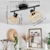 Totui Plafondlamp Zwart, 2-lichts