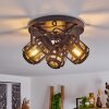 Teheran Plafondlamp Zwart, 3-lichts