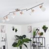 Icalma Plafondlamp Hout licht, Nikkel mat, 6-lichts