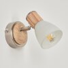 Icalma Muurlamp Hout licht, Nikkel mat, 1-licht