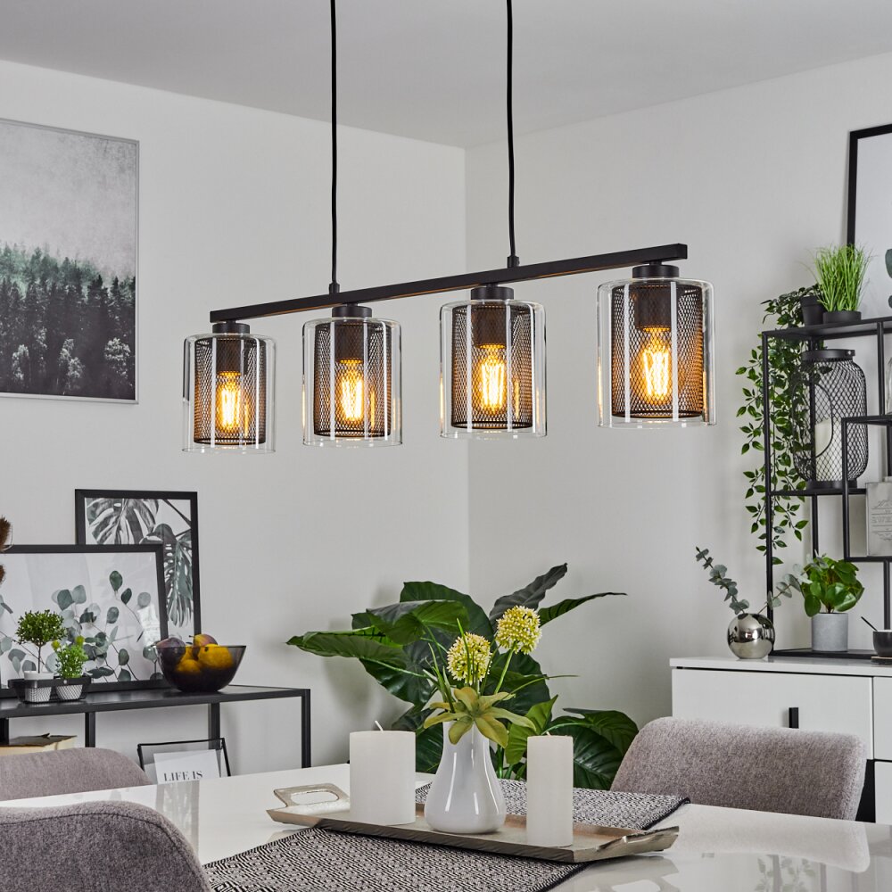 Pajonales Hanglamp Zwart, 4-lichts main product photo