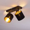 Alsen Plafondlamp Zwart-Goud, 2-lichts