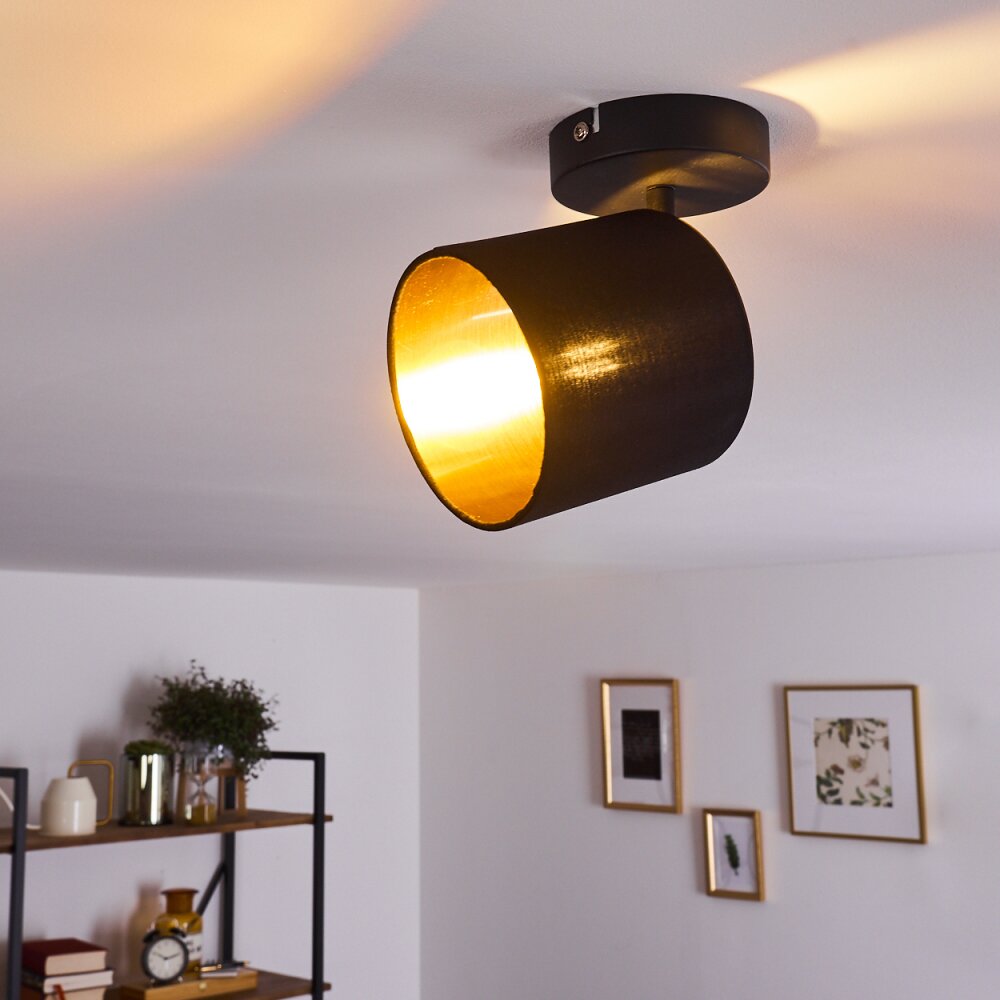 Alsen Plafondlamp Zwart, 1-licht