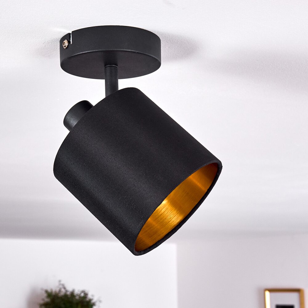 Alsen Plafondlamp Zwart, 1-licht