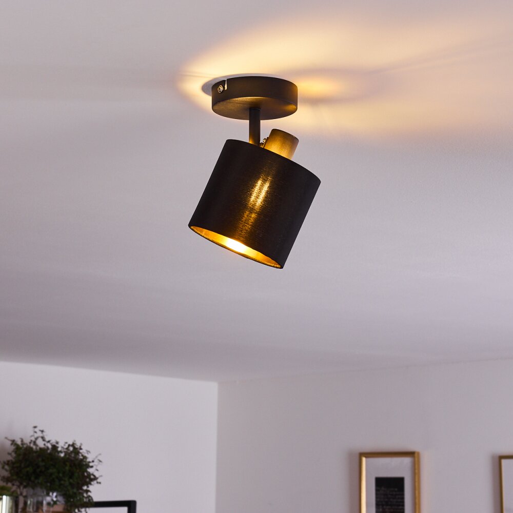 Alsen Plafondlamp Zwart, 1-licht