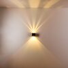 Jonava Buiten muurverlichting LED Zwart, 2-lichts