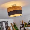 Vrolle Plafondlamp Hout licht, Nikkel mat, 2-lichts