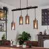 Vaurois Hanglamp Messing, Zwart, 4-lichts
