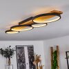 Rodekro Plafondlamp LED Hout licht, Zwart, 1-licht