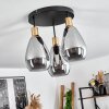 Lincura Plafondlamp Messing, Zwart, 3-lichts