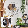 Bardhaman Muurlamp Hout licht, houtlook, Zwart, 1-licht