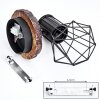Bardhaman Muurlamp Hout licht, houtlook, Zwart, 1-licht