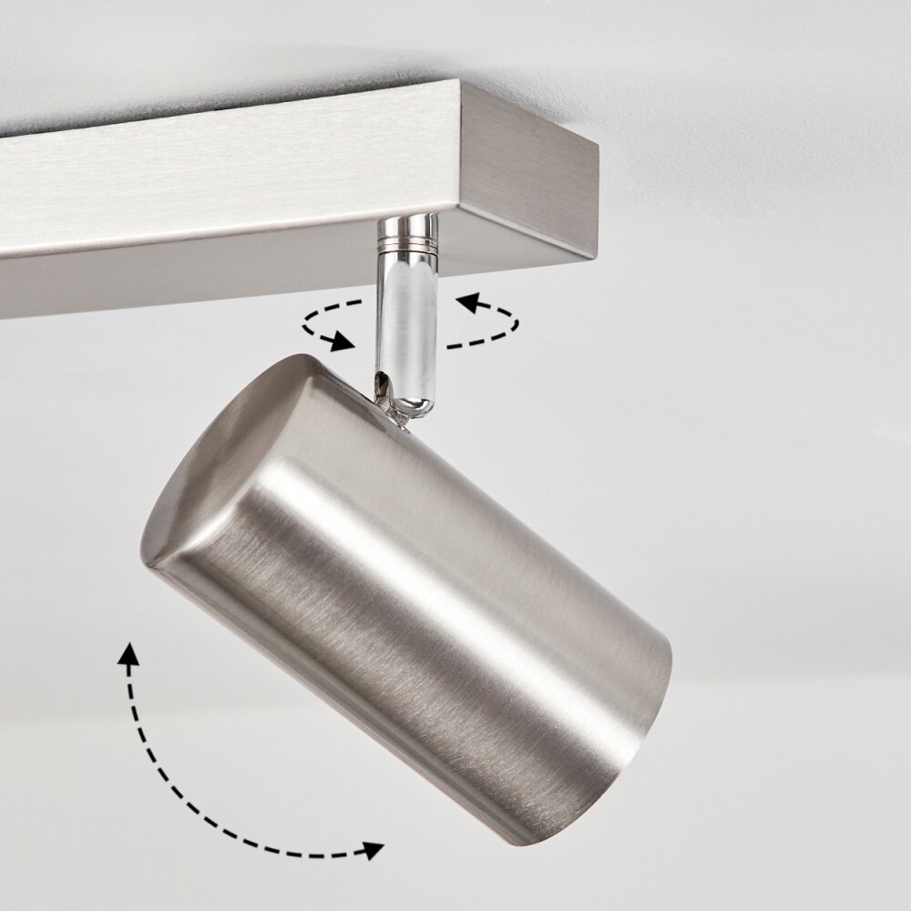 Javel Plafondlamp Chroom, Nikkel mat, 5-lichts