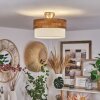 Vrolle Plafondlamp Hout licht, Nikkel mat, 2-lichts