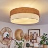 Vrolle Plafondlamp Hout licht, Nikkel mat, 3-lichts