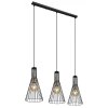 Globo MILLI Hanglamp Messing, Zwart, 3-lichts