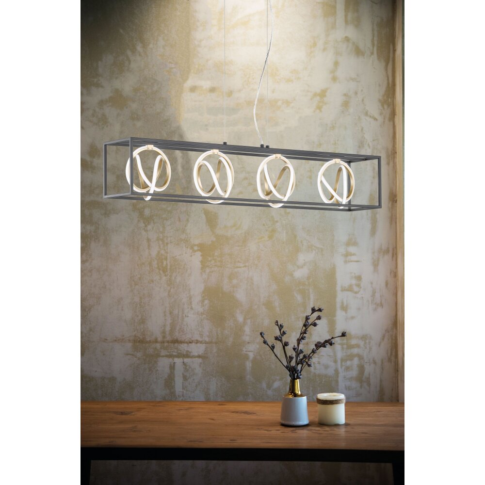 Fischer & Honsel Gisi Hanglamp LED Zwart, 4-lichts, Afstandsbediening main product photo