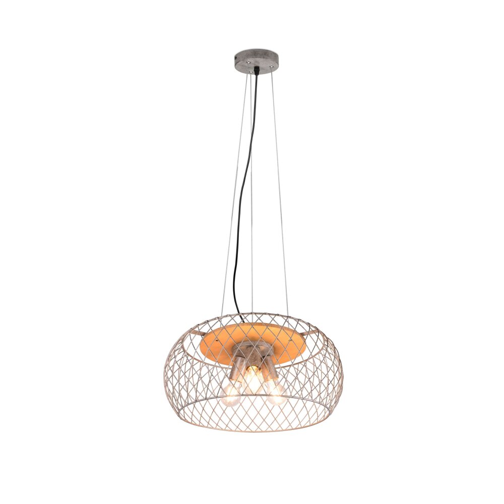Trio Tamil Hanger Donkerbruin, Nikkel mat, 3-lichts main product photo