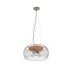 Trio Tamil Hanger Donkerbruin, Nikkel mat, 3-lichts Trio Tamil Hanger Donkerbruin, Nikkel mat, 3-lichts
