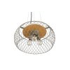 Trio Tamil Hanger Donkerbruin, Nikkel mat, 3-lichts Trio Tamil Hanger Donkerbruin, Nikkel mat, 3-lichts