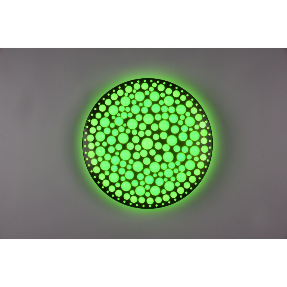 Reality Chizu Plafondlamp LED Zwart, 1-licht, Afstandsbediening, Kleurwisselaar