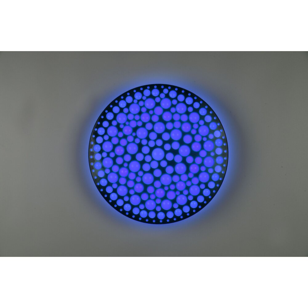 Reality Chizu Plafondlamp LED Zwart, 1-licht, Afstandsbediening, Kleurwisselaar