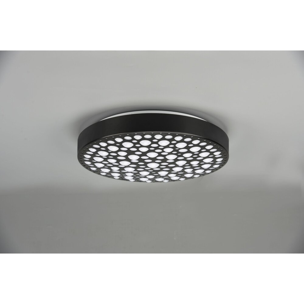 Reality Chizu Plafondlamp LED Zwart, 1-licht, Afstandsbediening, Kleurwisselaar