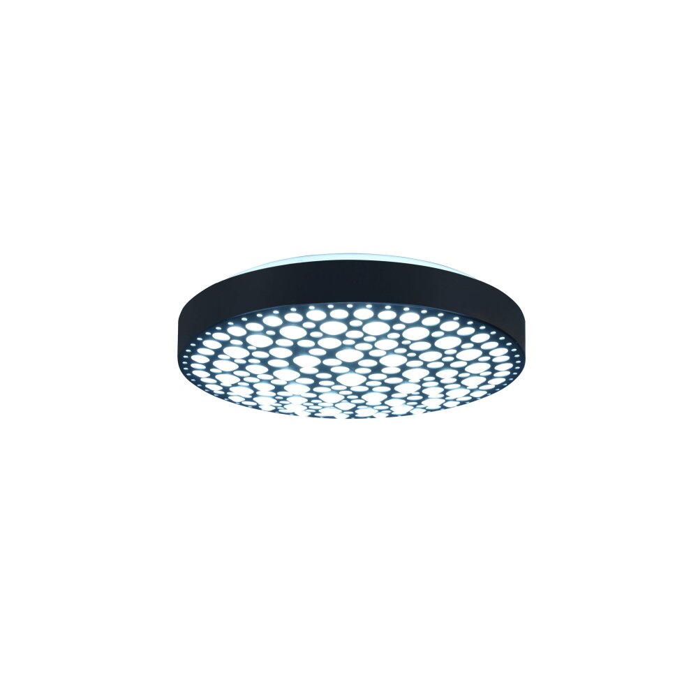 Reality Chizu Plafondlamp LED Zwart, 1-licht, Afstandsbediening, Kleurwisselaar