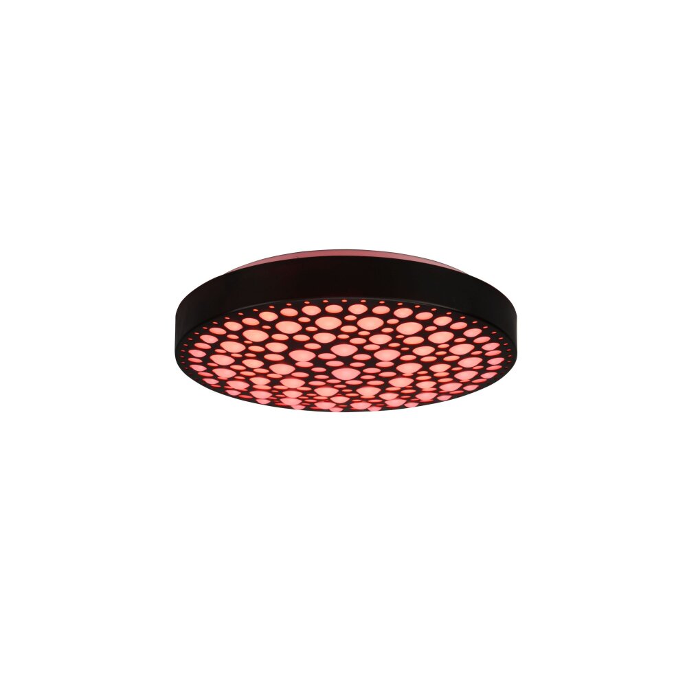 Reality Chizu Plafondlamp LED Zwart, 1-licht, Afstandsbediening, Kleurwisselaar