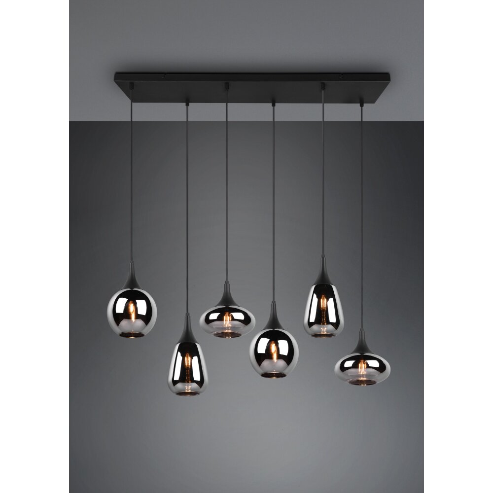 Trio Lumina Hanglamp Zwart, 6-lichts