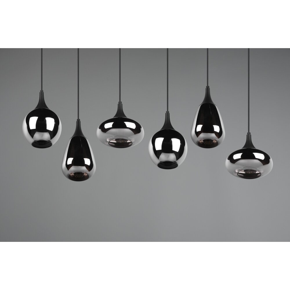 Trio Lumina Hanglamp Zwart, 6-lichts