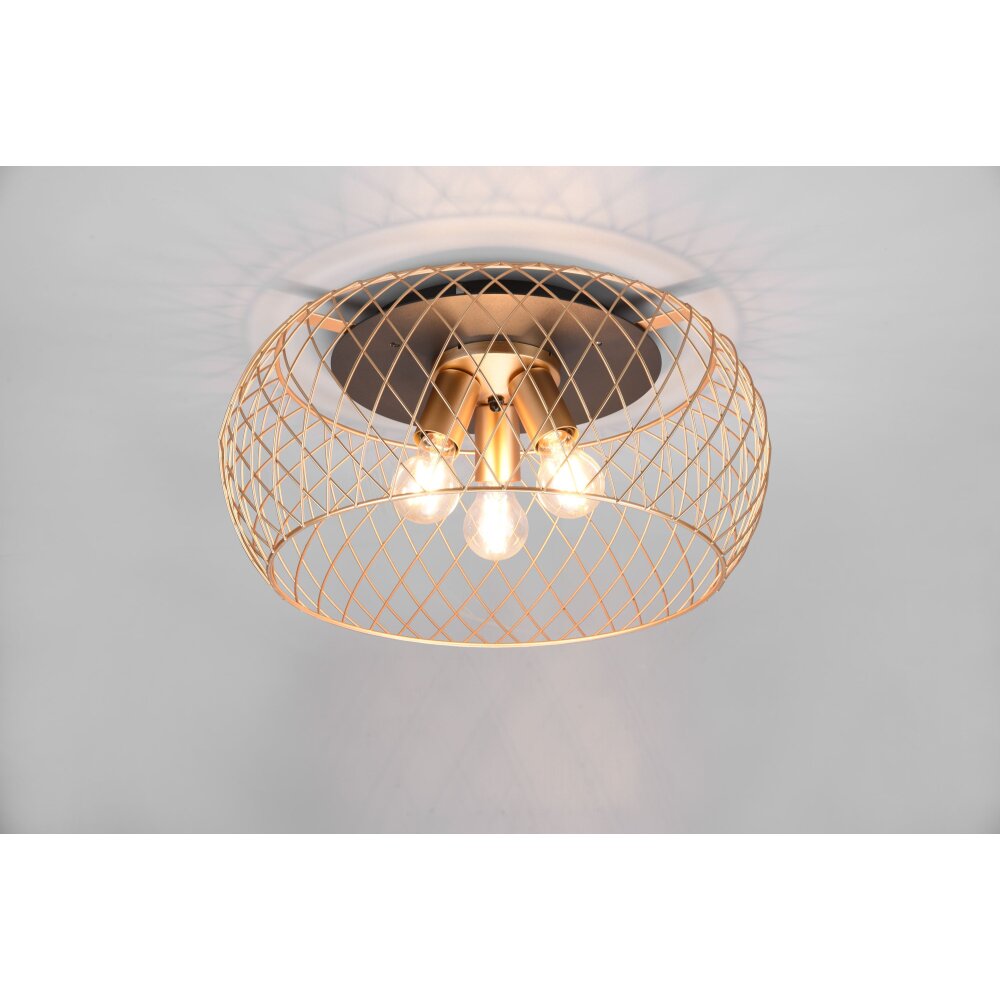Trio Tamil Plafondlamp Messing, 3-lichts main product photo
