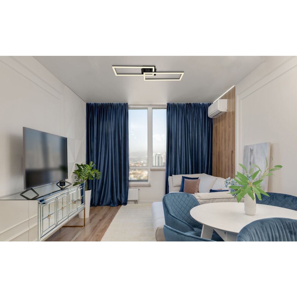 Globo TATJANA Plafondlamp LED Zwart, 1-licht, Afstandsbediening main product photo