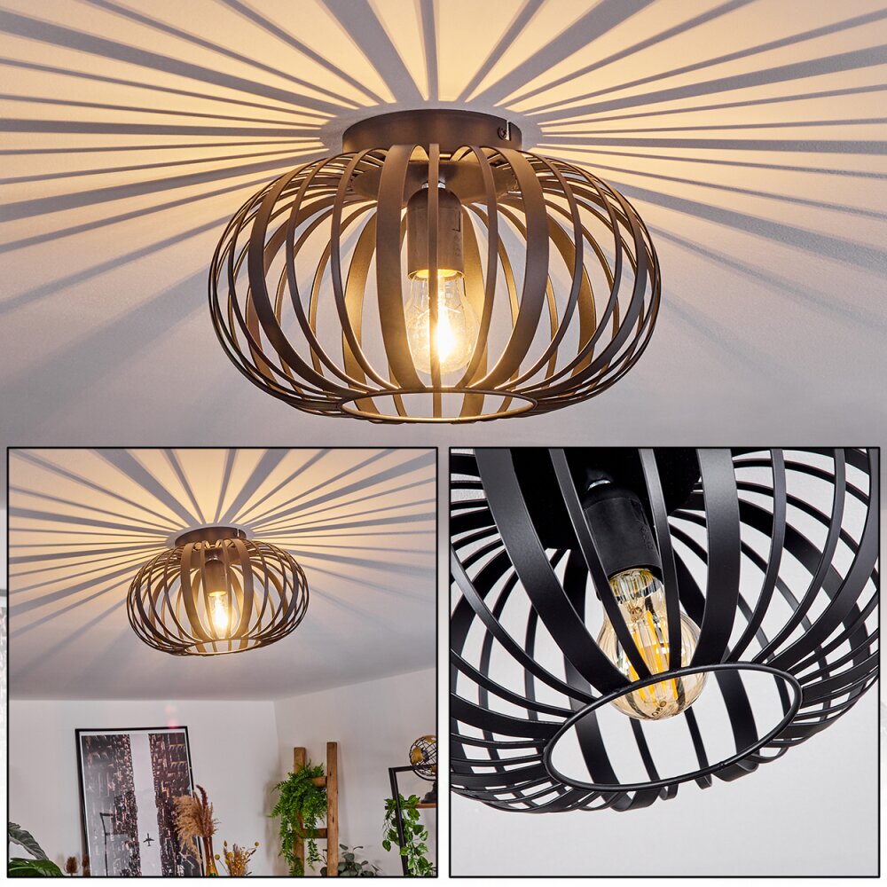 Oravi Plafondlamp Zwart, 1-licht main product photo