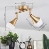 Venizy Plafondlamp Oud messing, 2-lichts