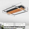 Courceaux Plafondlamp LED Natuurlijke kleuren, Zwart, 1-licht