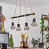 Bardhaman Hanglamp Natuurlijke kleuren, Zwart, 4-lichts