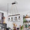 Bardhaman Hanglamp Natuurlijke kleuren, Zwart, 4-lichts