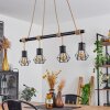 Bardhaman Hanglamp Natuurlijke kleuren, Zwart, 4-lichts