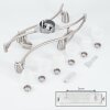 Chapod Plafondlamp LED Chroom, Nikkel mat, 6-lichts