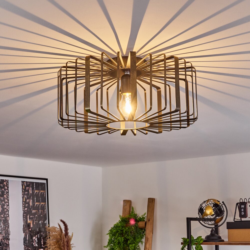 Oravi Plafondlamp Zwart-Goud, 1-licht main product photo
