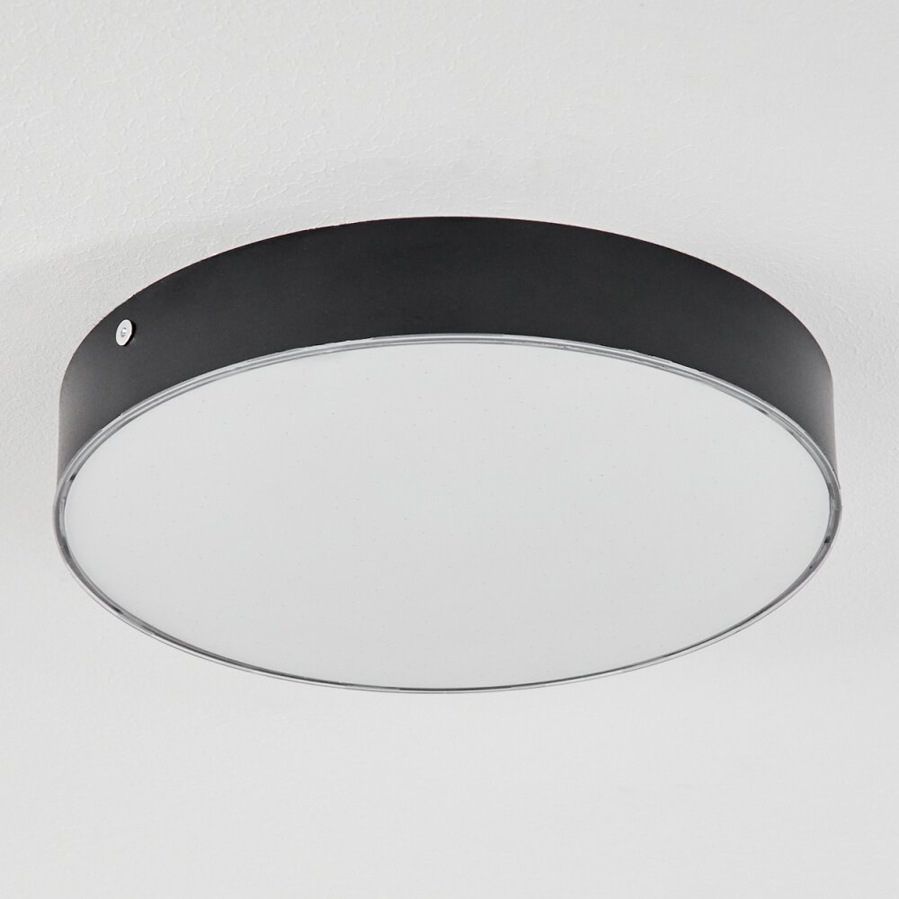 Mentque Plafondlamp LED Zwart, 1-licht