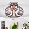 Oravi Plafondlamp Koperkleurig, 1-licht