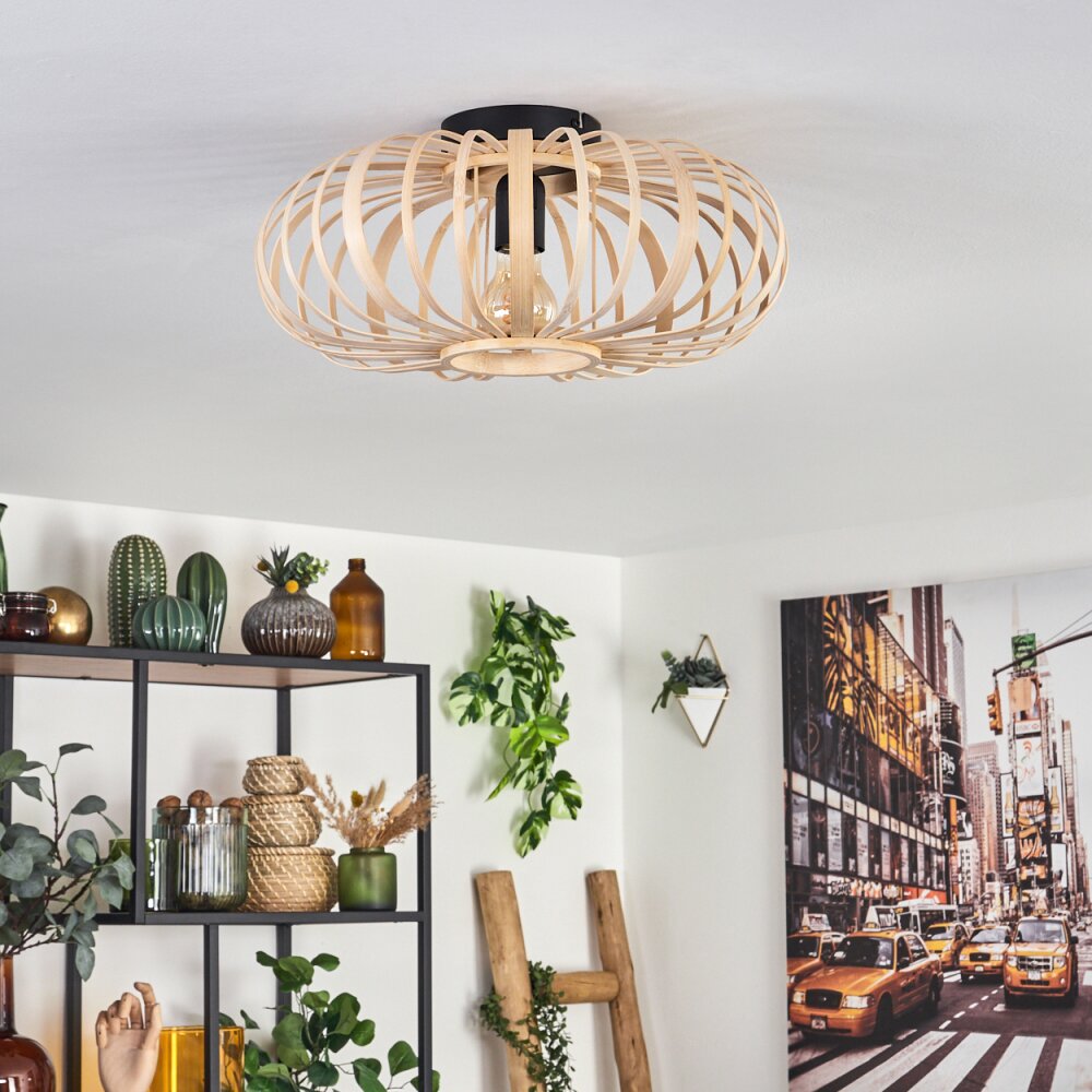 Oravi Plafondlamp Hout licht, 1-licht