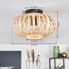 Oravi Plafondlamp Hout licht, 1-licht