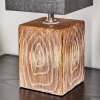 Francillon Tafellamp Bruin, Chroom, houtlook, 1-licht